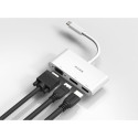 "USB-C HUB 3Port D-Link DUB-V310 DisplayPort HDMI VGA 4K passiv White"