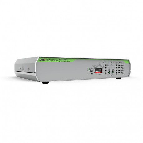 "ALLIED 8x 10/100/1000T unmanaged switch with internal PSU EU Power Cord Configurable with DIP Switc