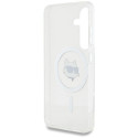 Case Karl Lagerfeld Button Choupette Head Printed Logo MagSafe Samsung Galaxy S25 white