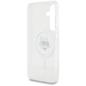Case Karl Lagerfeld Button Choupette Head Printed Logo MagSafe Samsung Galaxy S25+ white