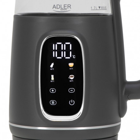 Adler Kettle with LED Display | AD 1305 | Electric | 2200 W | 1.7 L | Plastic | 360° rotational base