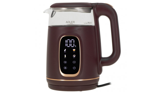 Adler Kettle with LED Display | AD 1305 | Electric | 2200 W | 1.7 L | Plastic | 360° rotational base