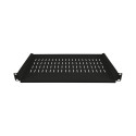 Alantec Fixed shelf 19" 1U depth 250mm, black, 2 mounting points