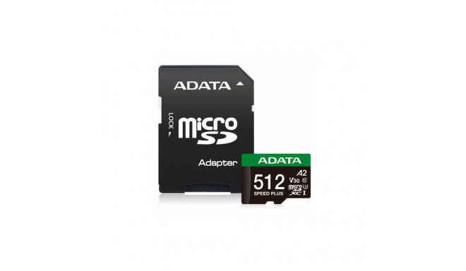ADATA Speed ​​Plus MicroSDXC 512 GB Class 3 UHS-I/U3 A2 V30 card (UD512GUI3V30A2SP-RA1)