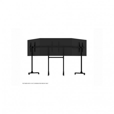 Next Level Racing | Floor stand | Free Standing Triple Monitor stand | 3 x 32- 65 " | Maximum weight