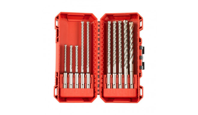 10-osaline puuride komplekt MILWAUKEE SDS+ MX4