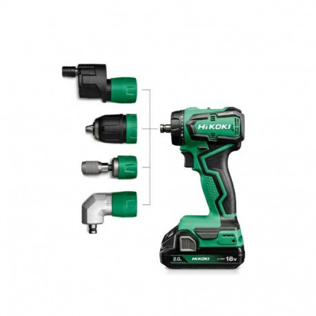 Cordless screwdriver HiKOKI DS18DDQ 2.0Ah with screwdriver accessories