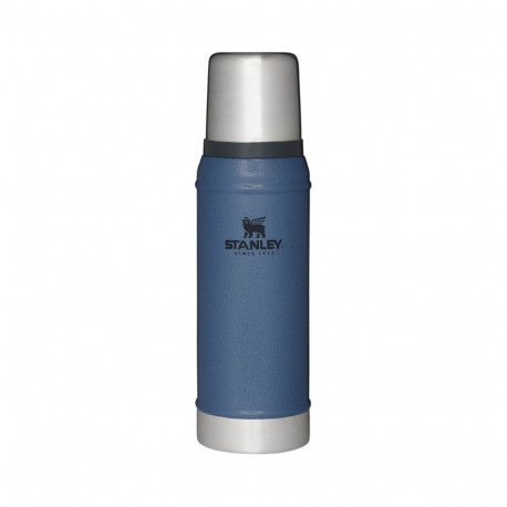 Stainless steel thermos STANLEY CLASSIC Hammertone Lake, blue color, 0.75 L