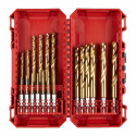 19 Piece Metal Drill Bit Set MILWAUKEE SWave 1/4" Hex SW HSS-G TIN