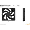 be quiet! Silent Wings Pro 4 PWM fan, 140 mm