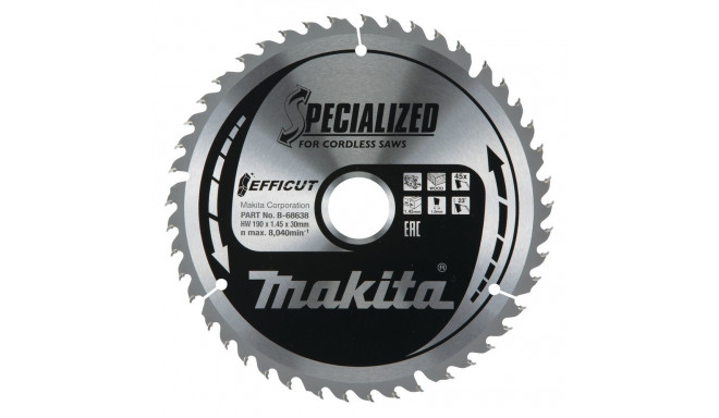 Cutting disc for wood MAKITA 190x30x1.45mm 45T