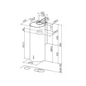 Faber õhupuhasti Cylindra PLUS WH GLOSS A37