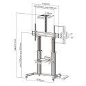 Techly ICA-TR24 telerikapp/meelelahutuskeskus 1 riiuliga