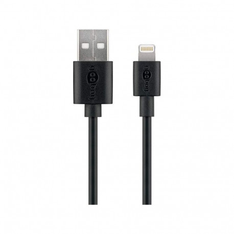 adapterkaabel USB 2.0 USB-A pistik > Lightning pistik 1m, must