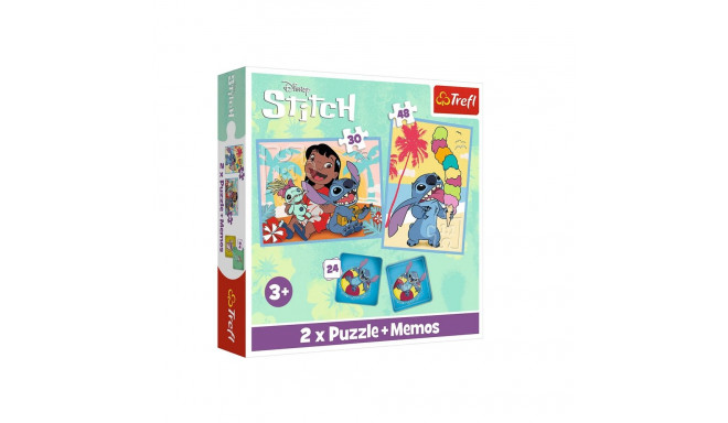 Puzzle - 2w1+memos - Wesoły dzień Lilo and Stitch Trefl 93585