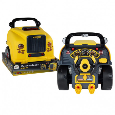 töökoda mootor buss lahtivõetav komplekt meistrimehele kollane autobuss