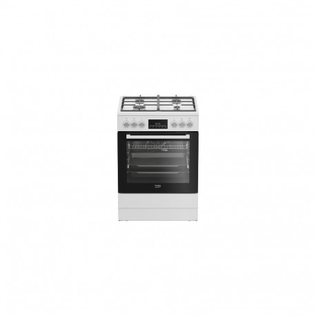 BEKO Cooker FBM62330GWDTN, Width 60 cm, A, Gas/Electric, LED screen