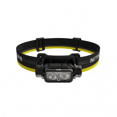 Headband Flashlight - Nitecore NU43 Rechargeable 1400 Lumens IP68 Waterproof Black, Yellow