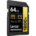 Memory Card - Lexar Professional 64GB 1800x 280R/210W UHS-II SDXC V60 ( 1 pc.) (Non-original packagi