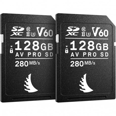 Memory Card - Angelbird 128GB 280R/160W AV Pro UHS -II SDXC V60 for Canon (2 pieces)