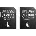 Memory Card - Angelbird 128GB 280R/160W AV Pro UHS -II SDXC V60 for Canon (2 pieces)