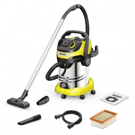Wet/Dry Vacuum Cleaner - Kärcher WD 6 P S V-30 L 1300 W, Stainless Steel, Yellow
