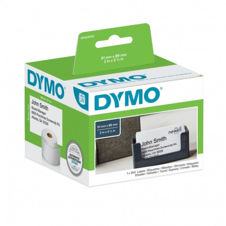 Nimekaardi sildid Dymo 51x89mm/300tk S0929100 Non- adhesive, LabelWriter Series