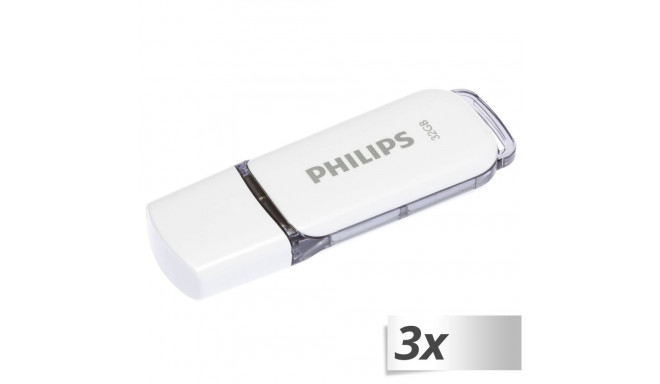 Pendrive Philips Philips USB 2.0 3-Pack      32GB Snow Edition Shadow Grey