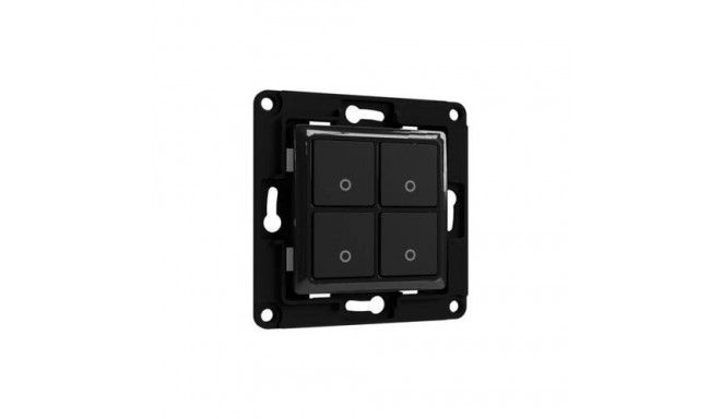 Shelly Switch 4 light switch Plastic Black
