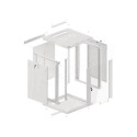 Lanberg WF01-6615-10S rack cabinet 15U Wall mounted rack Grey