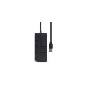 Gembird USB 2.0 powered 4-port hub with switches black USB 2.0 Type-A