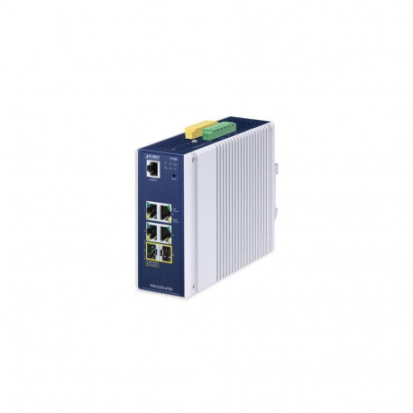 PLANET TSN-5225-4T2S network switch Managed L2+ Gigabit Ethernet (10/100/1000) Aluminium, Blue
