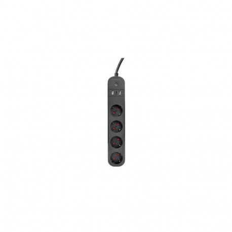 Gembird TSL-PS-S4U-01 Smart power strip 4 AC outlet(s) Type E 1.5 m 3 3680 W Black