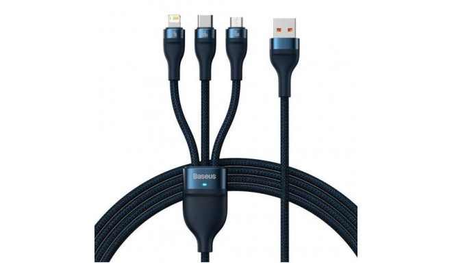 Baseus SUP0003353 USB cable 1.2 m USB 3.2 Gen 1 (3.1 Gen 1) USB A USB C/Micro USB-A/Lightning Blue