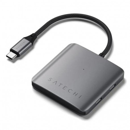Satechi ST-H4CPDM interface hub USB Type-C 10000 Mbit/s Grey