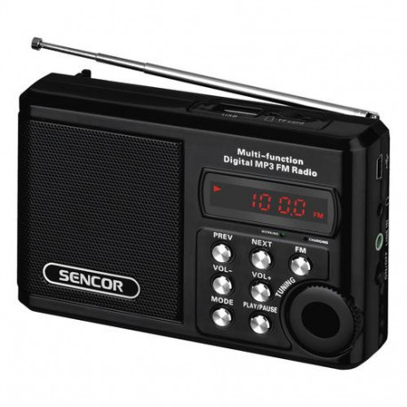 Sencor SRD 215 B radio Analog Black