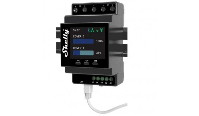 Shelly Pro Dual Cover / Shutter PM electrical relay Black