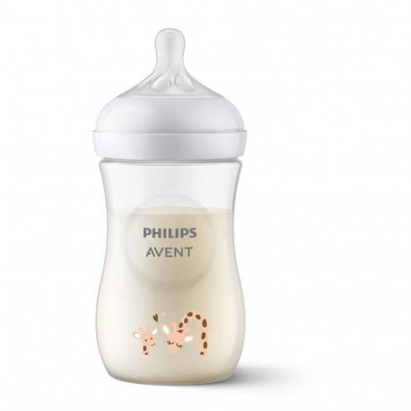 Philips AVENT Natural Response SCY903/66 Bottle 260ml, flow 3 teat, giraffe deco, 1 piece