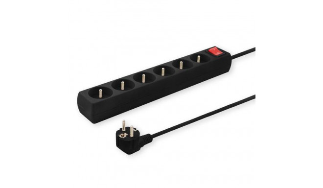 Savio LZ-01 Listwa zasilajca, 5 gniazd, 1,5m 5 AC outlet(s) Type C 1.5 m 2500 W Black