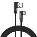 Savio CL-161 dwustronny kabel USB- micro USB, 1m, ktowy, oplot USB cable USB 2.0 USB A Micro-USB A B