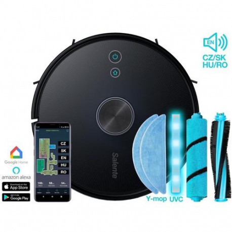 Salente L7 robot vacuum 0.6 L Bagless Black