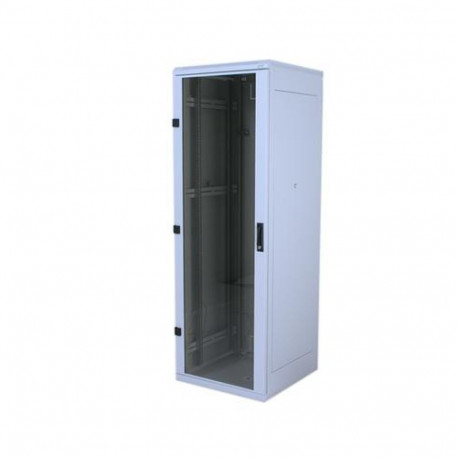 Triton 19" Delta S rack 37U/600x600, glass grey Freestanding rack