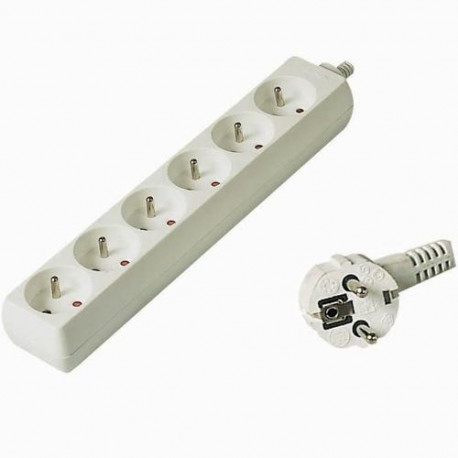 PremiumCord PP6-07 power extension 7 m 6 AC outlet(s) White