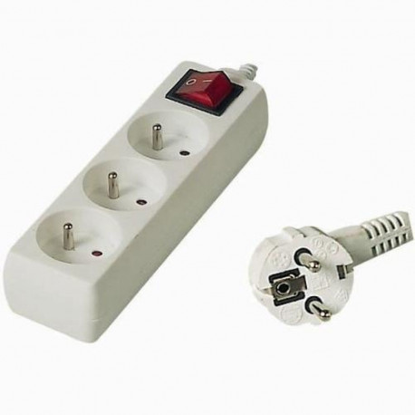 PremiumCord PP3K-05 power extension 5 m 3 AC outlet(s) White