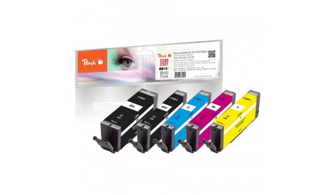 Peach PI100-356 ink cartridge 5 pc(s) Compatible Standard Yield Black, Cyan, Magenta, Yellow