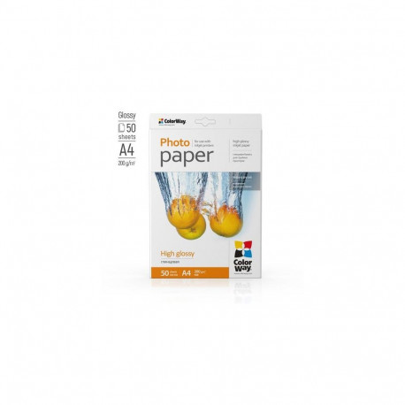 Colorway PG200050A4 photo paper A4 White Gloss