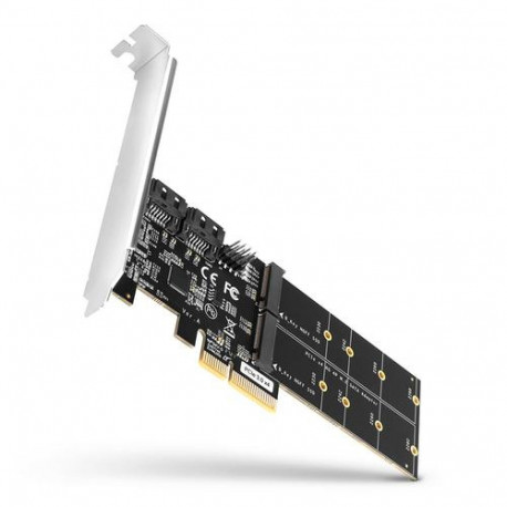 Axagon PCES-SA4M2 PCIe Controller 2x internal SATA 6G port+ M.2 B-key interface cards/adapter M.2, S