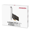 Axagon PCES-SA4M2 PCIe Controller 2x internal SATA 6G port+ M.2 B-key interface cards/adapter M.2, S