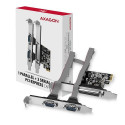 Axagon PCEA-PSN PCIe-Adapter mit 1x Parallel-+ 2x Seriell-Ports - ASIX AX99100 interface cards/adapt