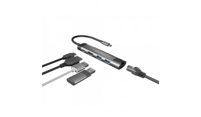 NATEC Fowler Go USB 3.2 Gen 1 (3.1 Gen 1) Type-C Stainless steel